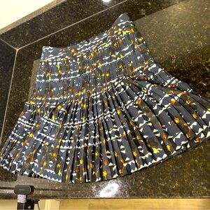 J. CREW Pleated Lattice Skirt In Hidden Floral